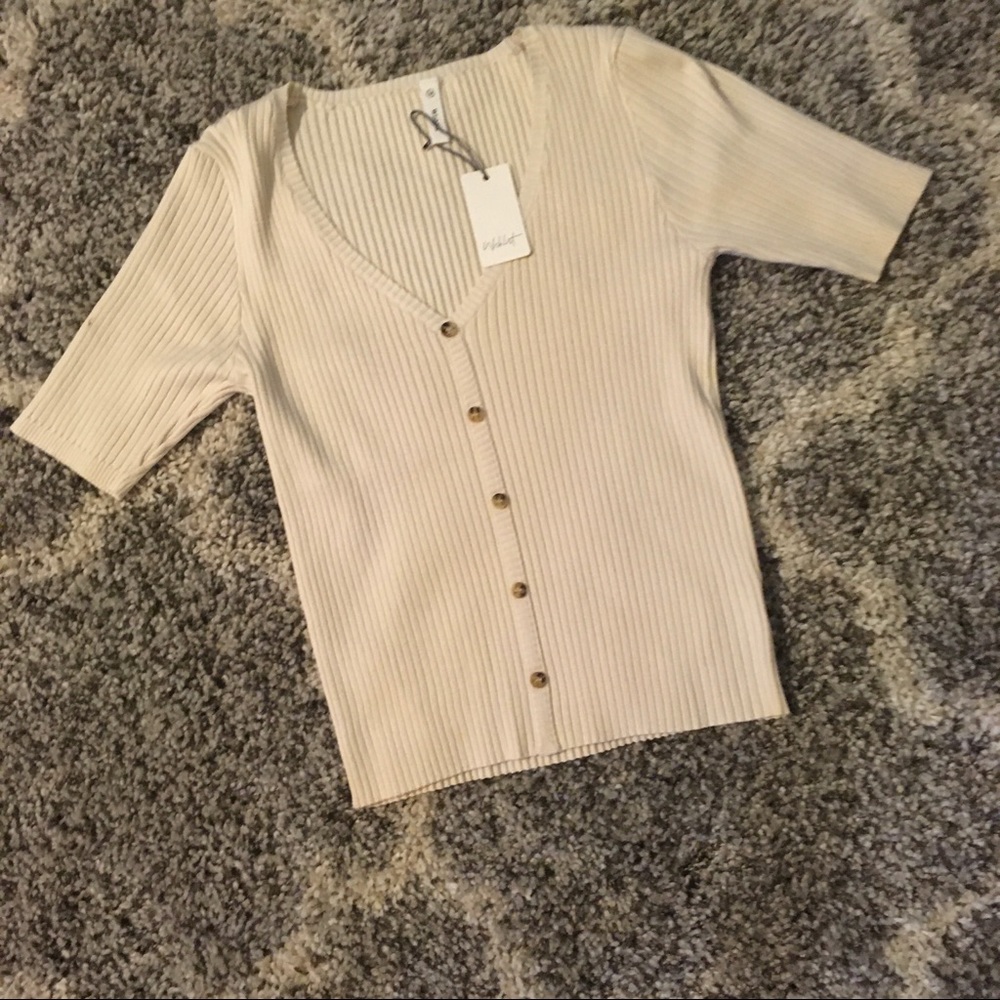 Cream Button up top